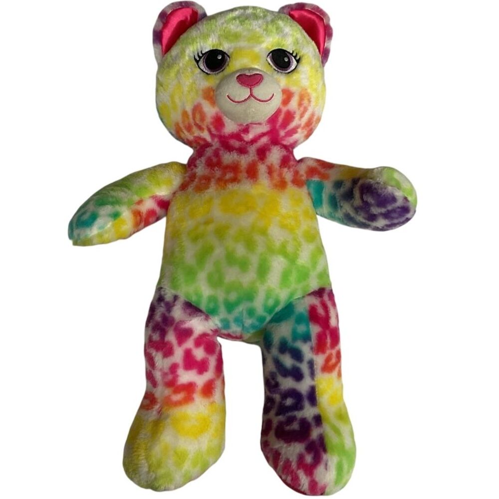Build A Bear Rainbow Tie-Dye Teddy Bear‎ Plush Soft Toy Stuffed Animal Gift